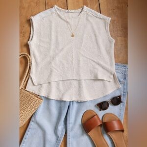 **SOLD** Free People - We The Free - Terry Cloth - Muscle Tank - Cream